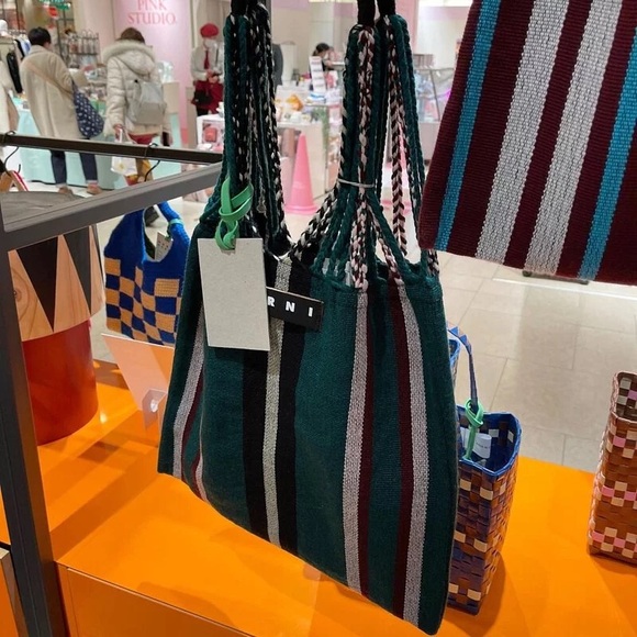 MARNI MARKET HAMMOCK BAG - DARK GREEN - Picture 7 of 7